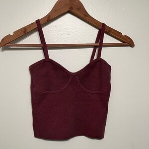 *NEW WITH TAGS* Madewell Mauve Ribbed Knit Top